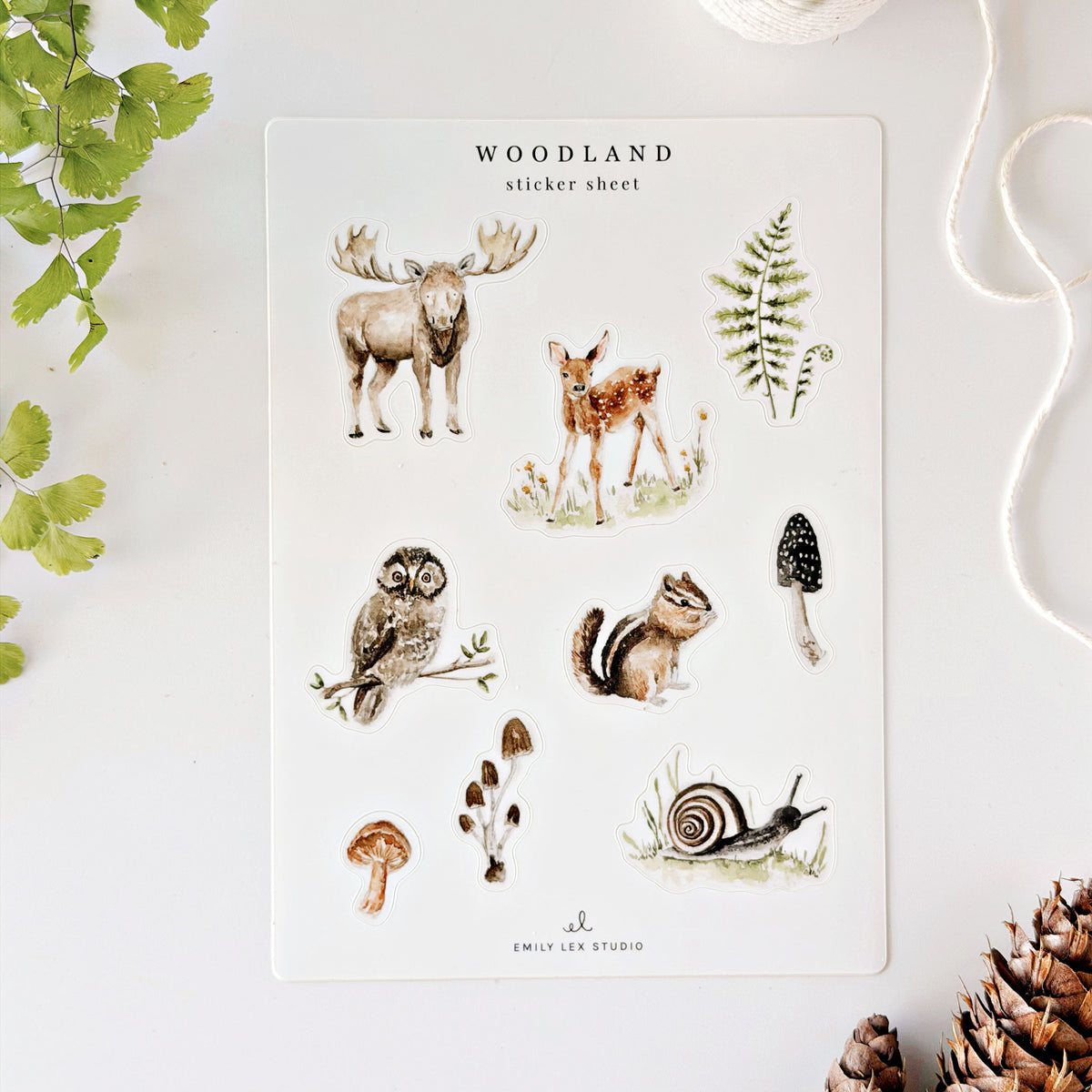 woodland sticker sheets