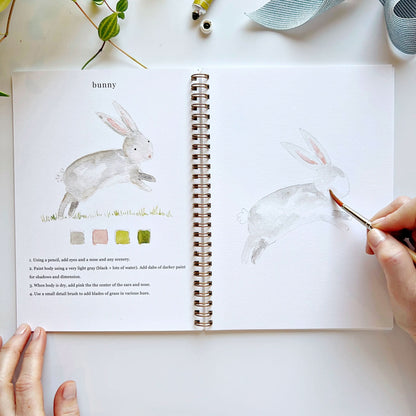 animals watercolor workbook