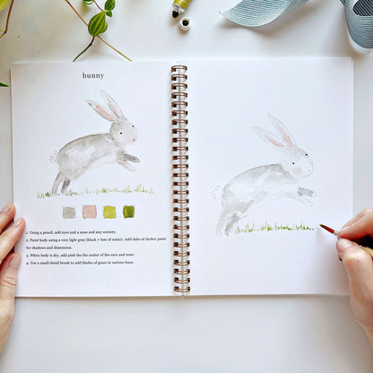 animals watercolor workbook