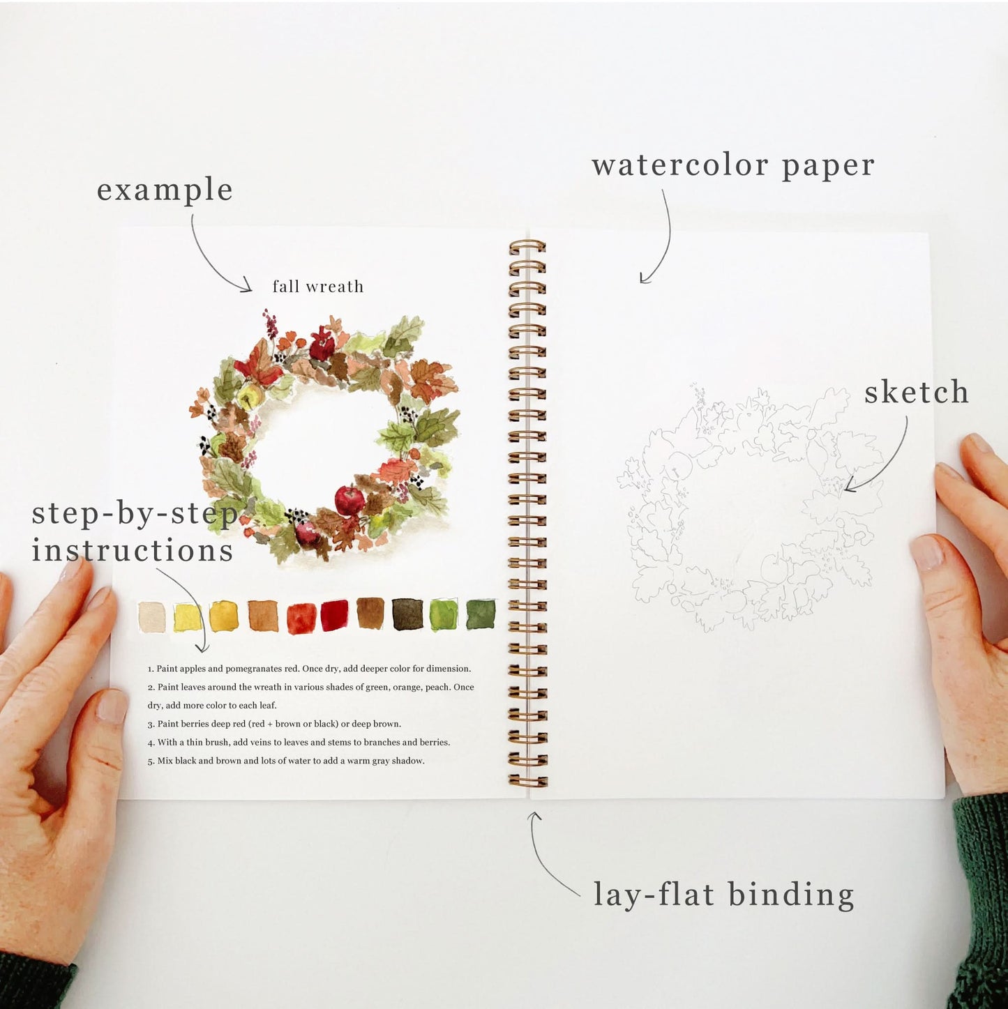 autumn watercolor workbook