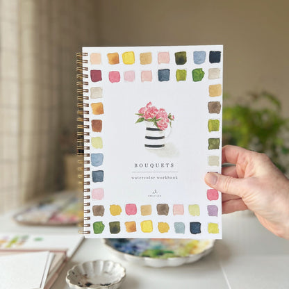 bouquets watercolor workbook