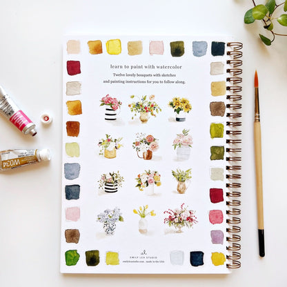 bouquets watercolor workbook