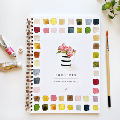 bouquets watercolor workbook