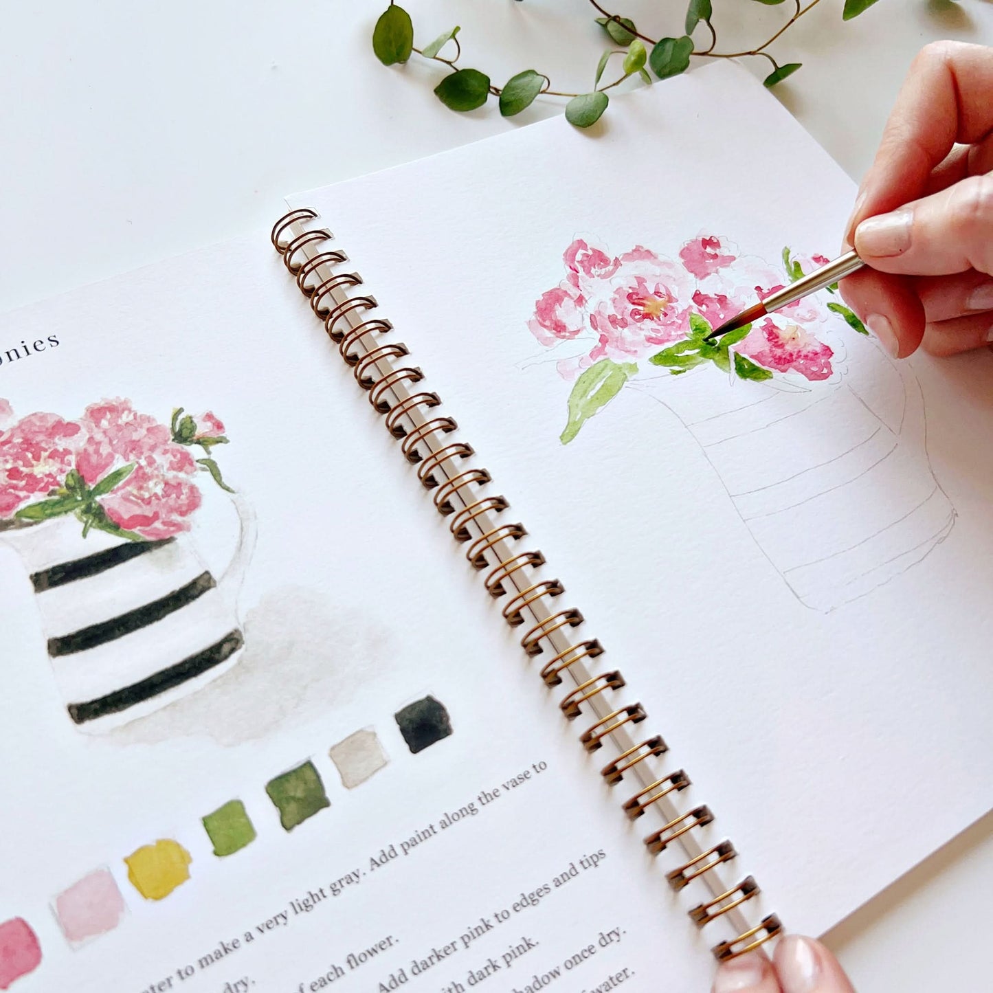 bouquets watercolor workbook