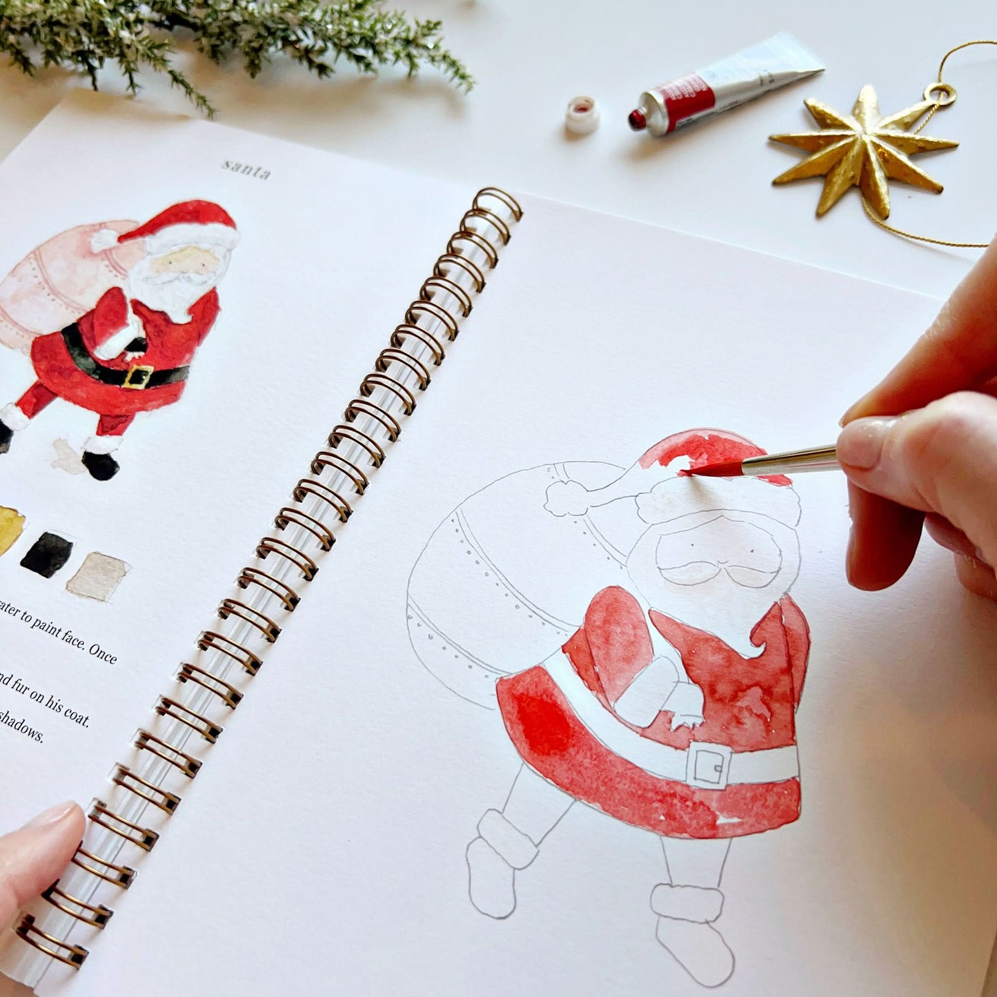 christmas watercolor workbook - emily lex studio - watercolor workbook