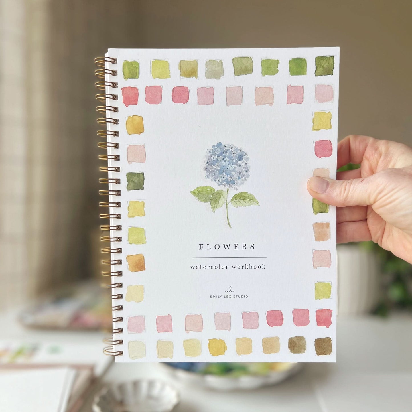 flowers watercolor workbook