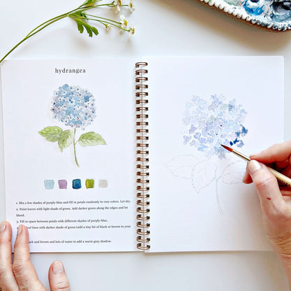 flowers watercolor workbook