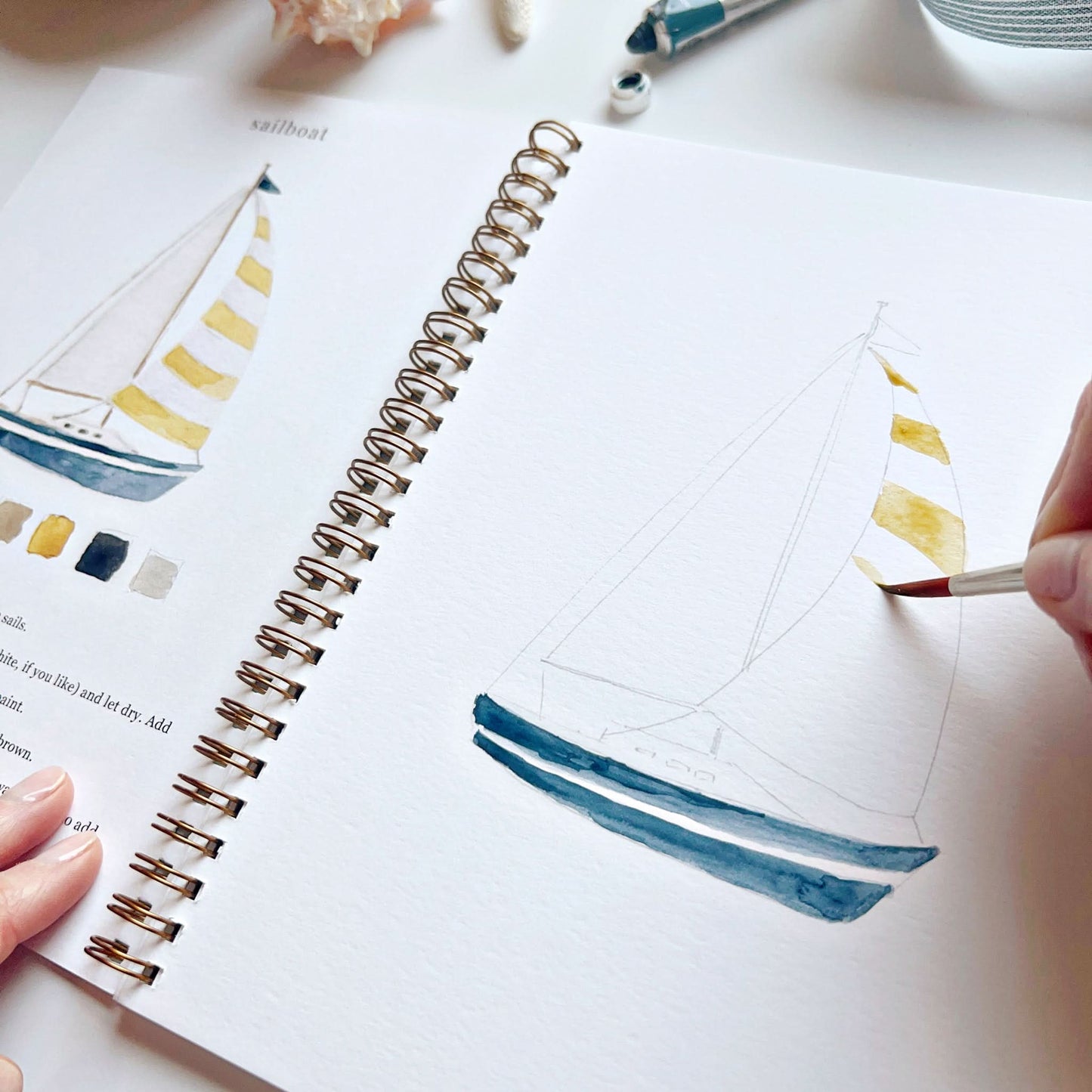 seaside watercolor workbook