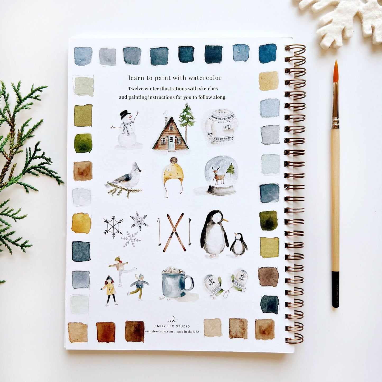 winter watercolor workbook