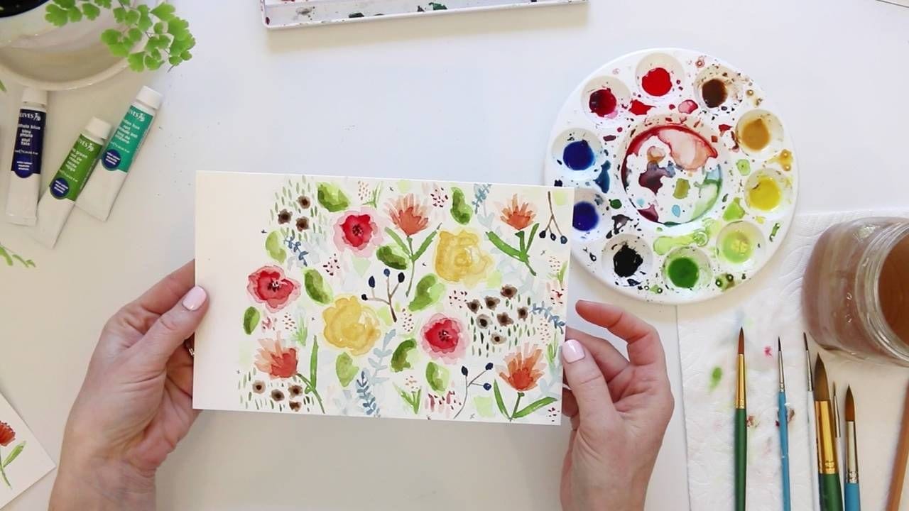 Simplified Watercolor Online Class - emily lex studio - online class