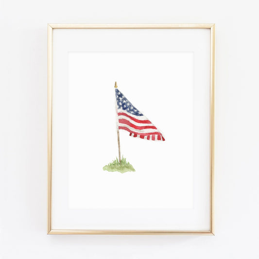 american flag art print - emily lex studio