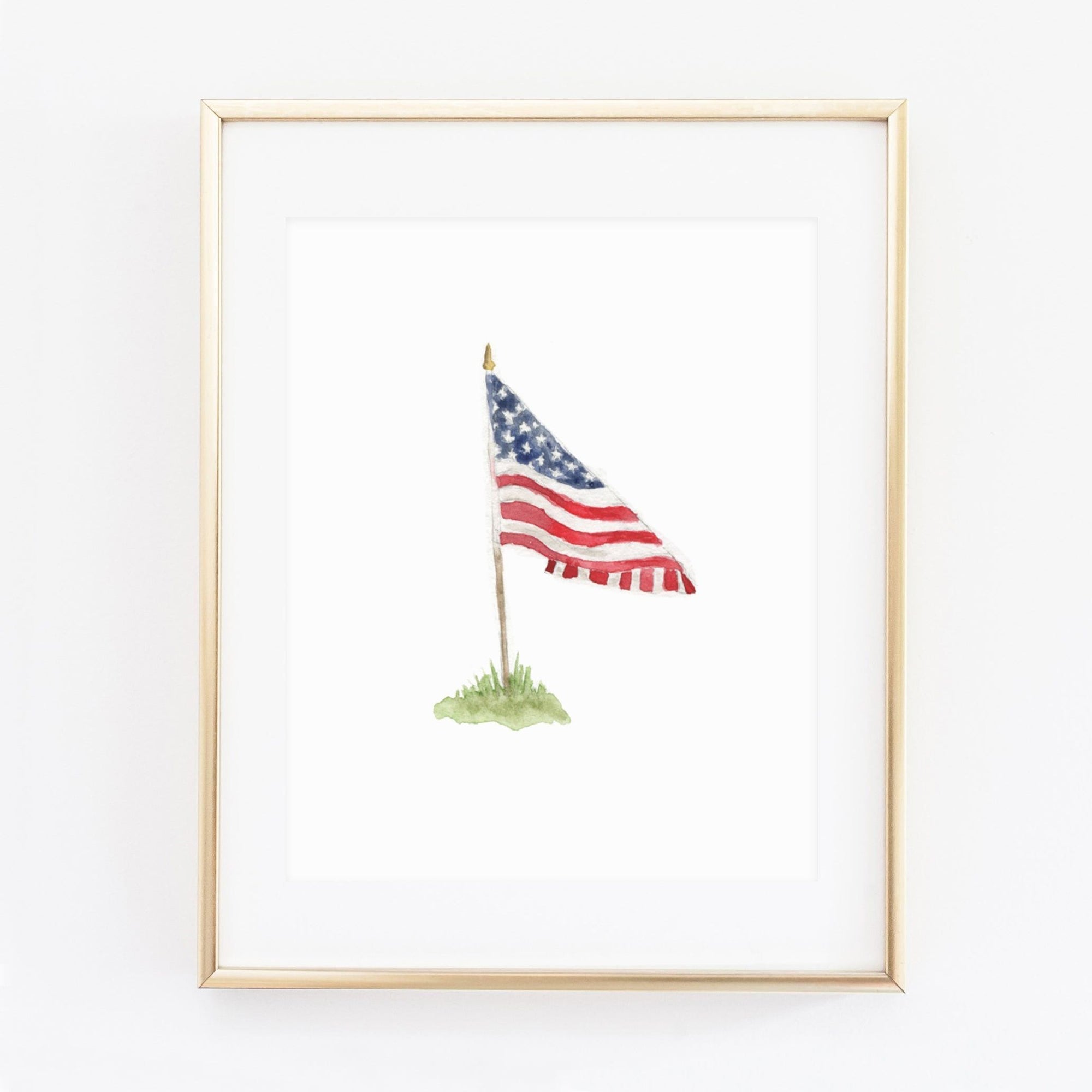 american flag art print - emily lex studio