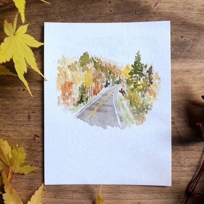 autumn road art print - emily lex studio