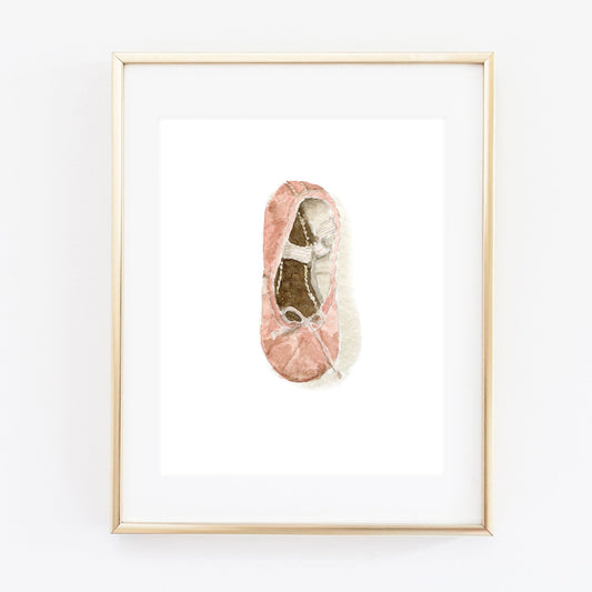 ballet shoe art print - emily lex studio