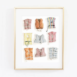 boat coats art print - emily lex studio