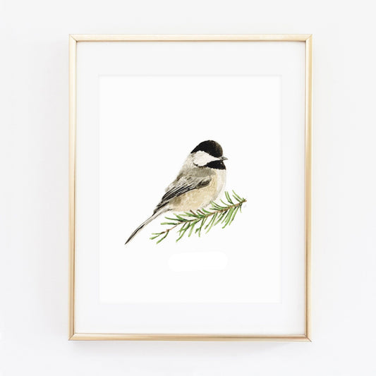 chickadee art print - emily lex studio