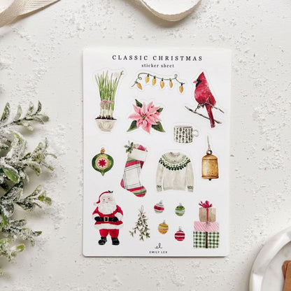 christmas sticker sheets - emily lex studio