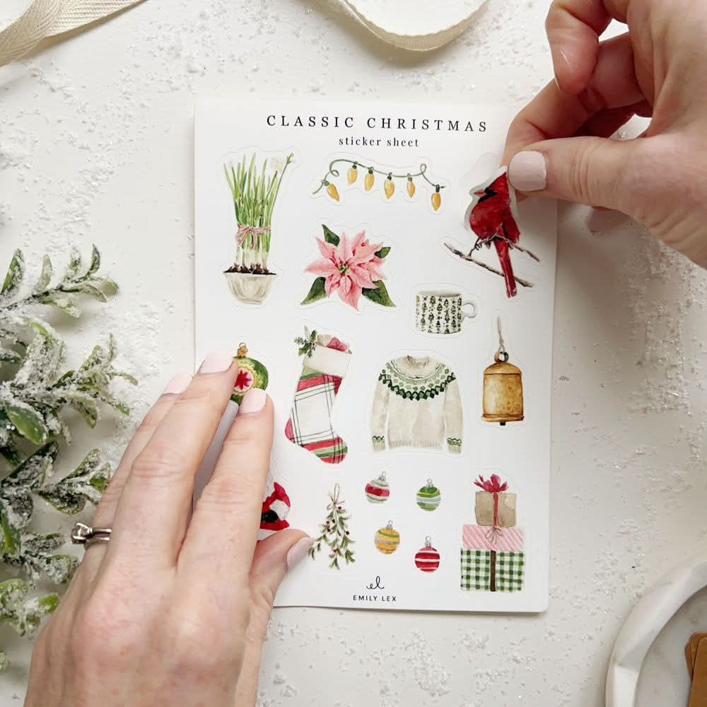 christmas sticker sheets - emily lex studio