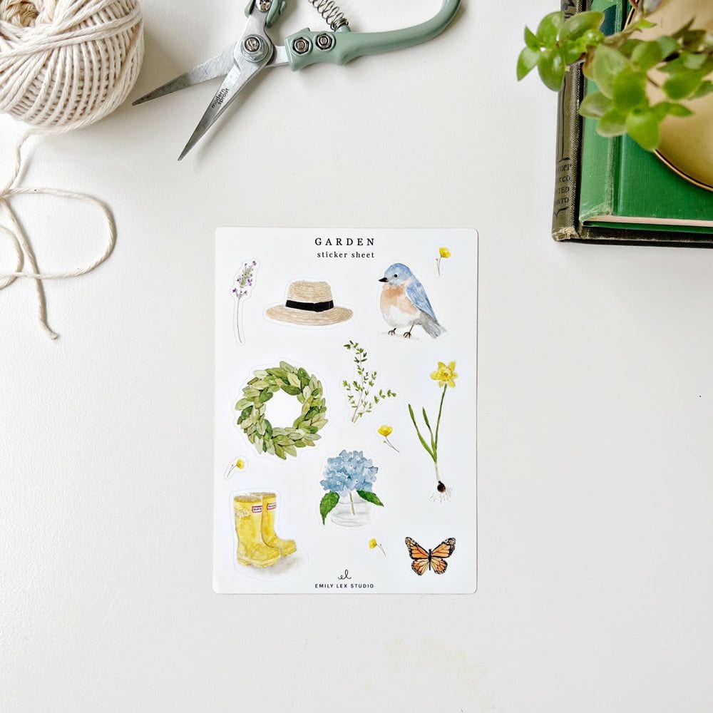 garden sticker sheets - emily lex studio