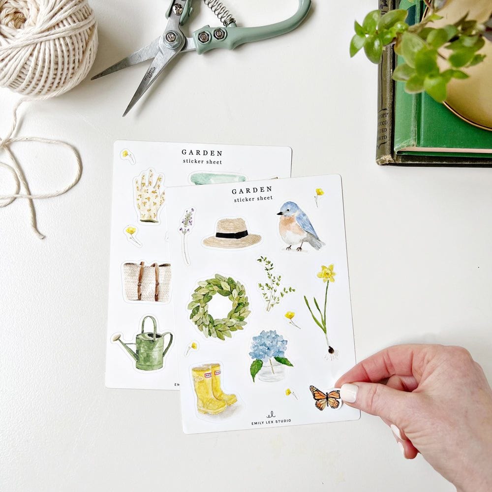 garden sticker sheets - emily lex studio