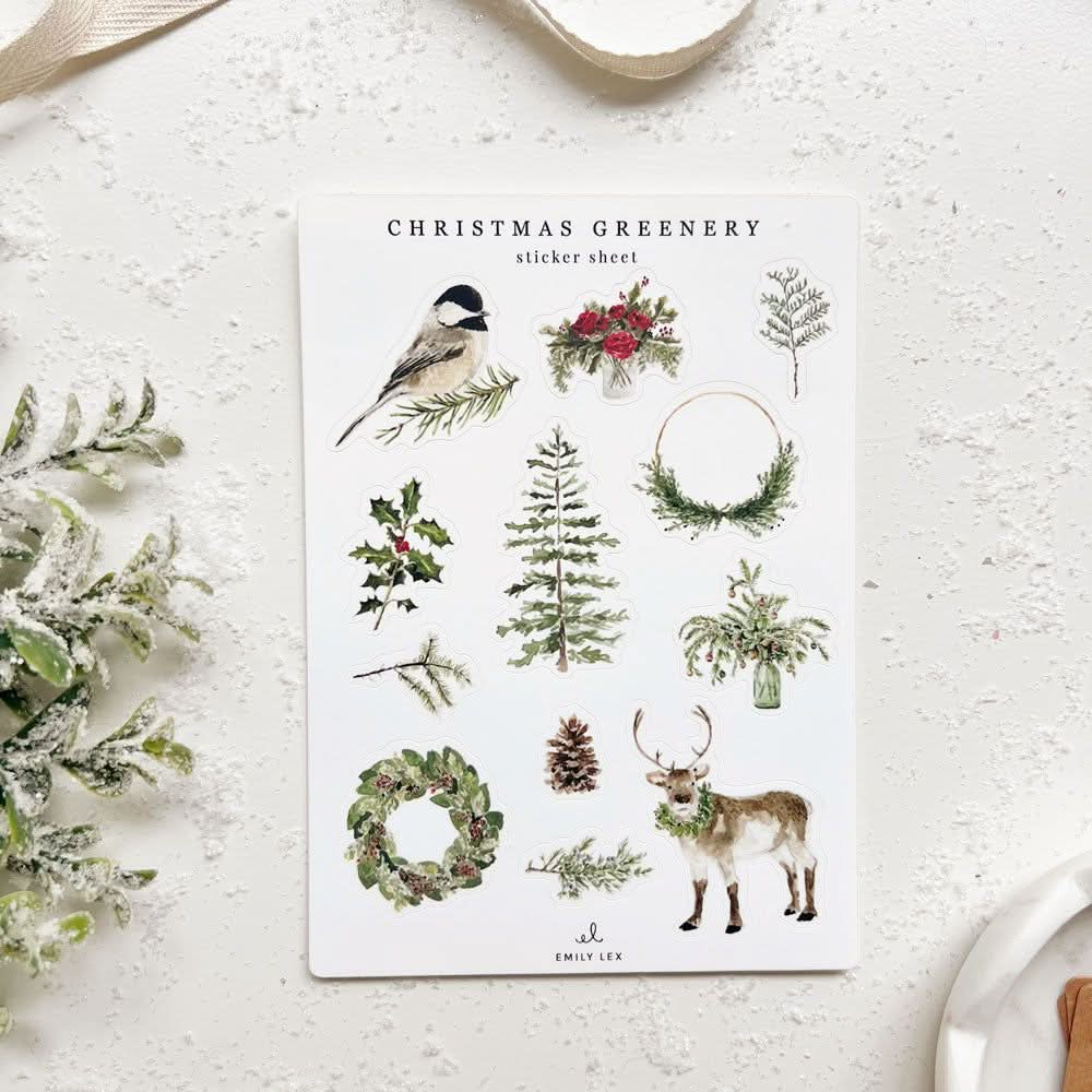 christmas sticker sheets - emily lex studio