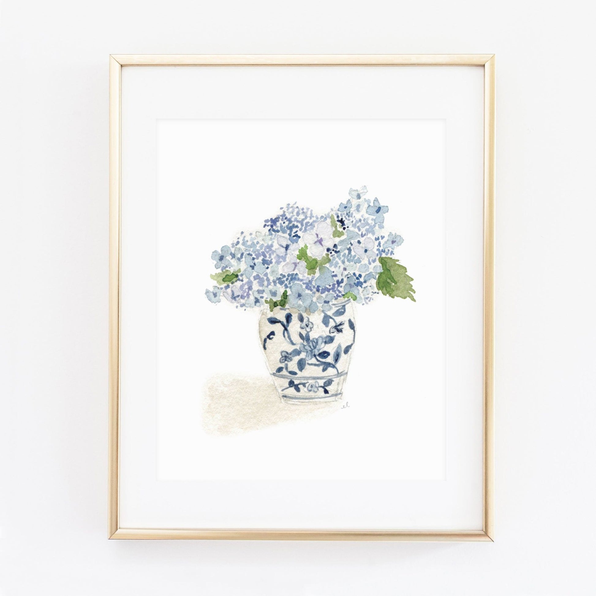 hydrangea bouquet art print - emily lex studio