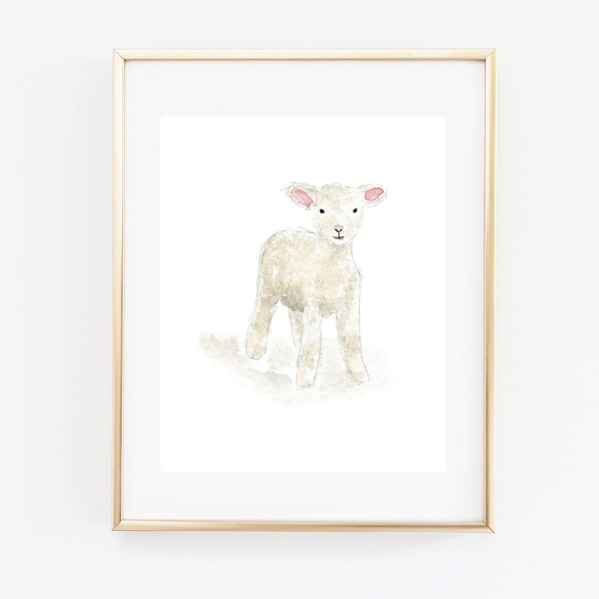 lamb art print - emily lex studio