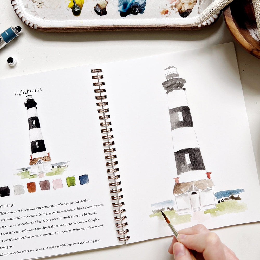 seaside watercolor workbook - emily lex studio