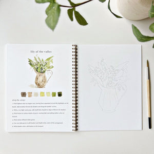 watercolor workbook bouquets - emily lex studio