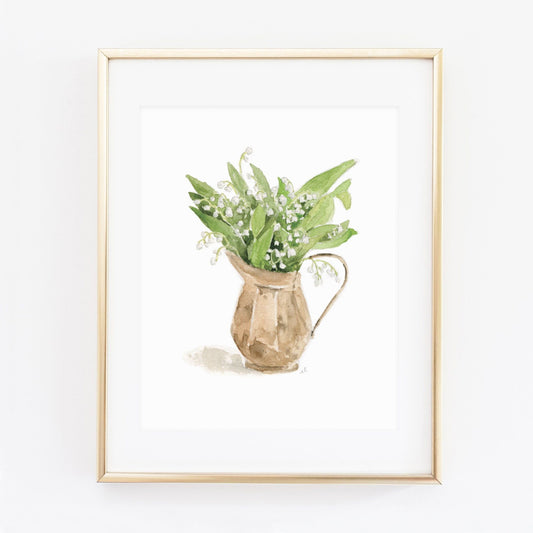 lily of the valley bouquet art print - emily lex studio