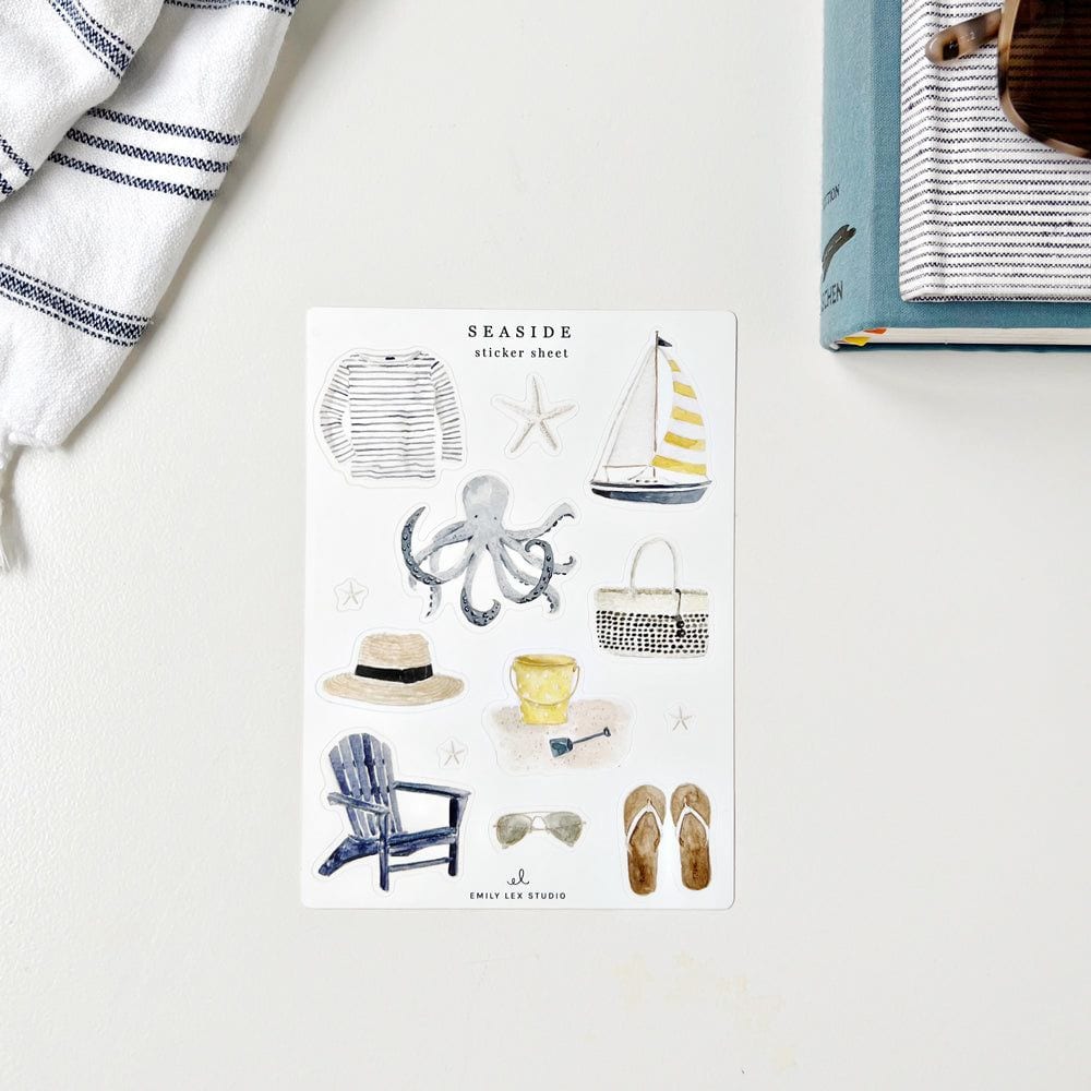 seaside sticker sheets - emily lex studio