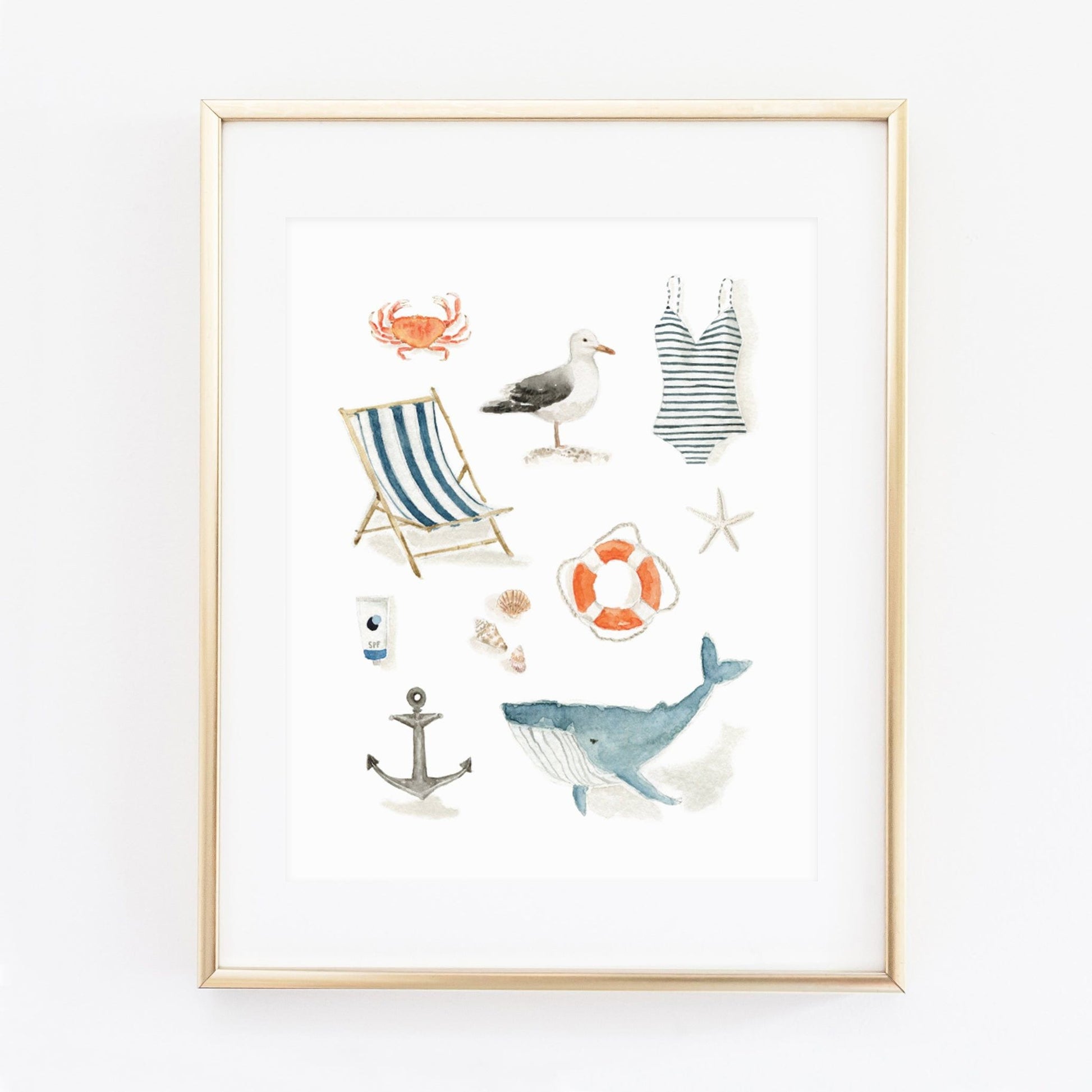 seaside art print - emily lex studio