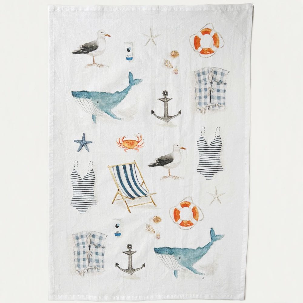 tea towel - seaside - emily lex studio