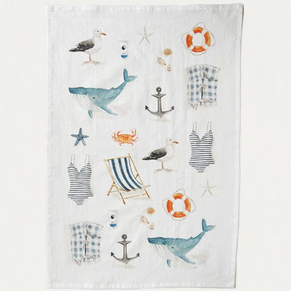 tea towel - seaside - emily lex studio