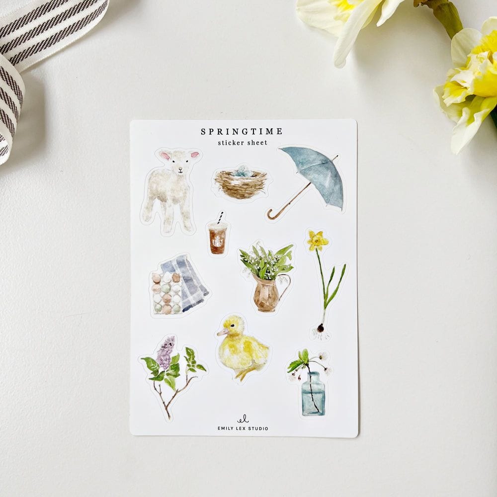 springtime sticker sheets - emily lex studio