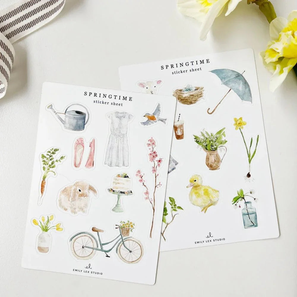 springtime sticker sheets – emily lex studio