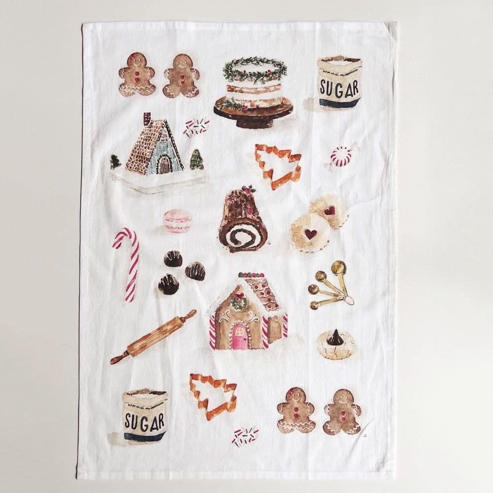 christmas sweets tea towel - emily lex studio