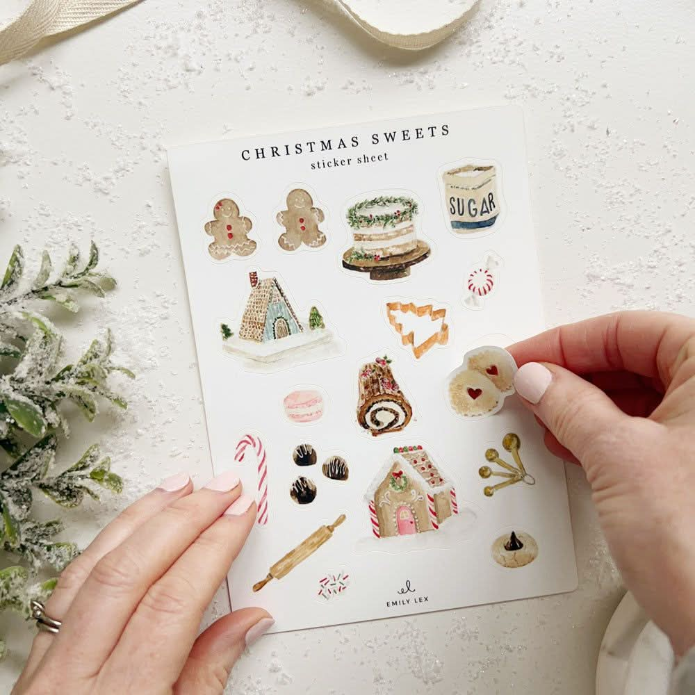 christmas sticker sheets - emily lex studio