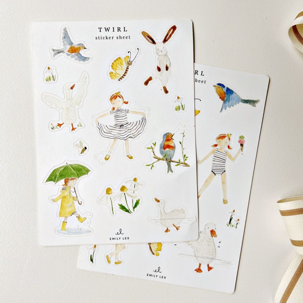 twirl sticker sheets - emily lex studio