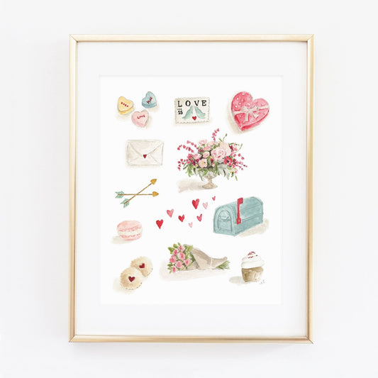 valentine art print - emily lex studio