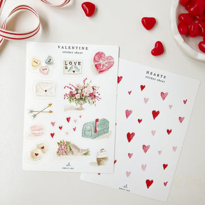 valentine sticker sheets - emily lex studio