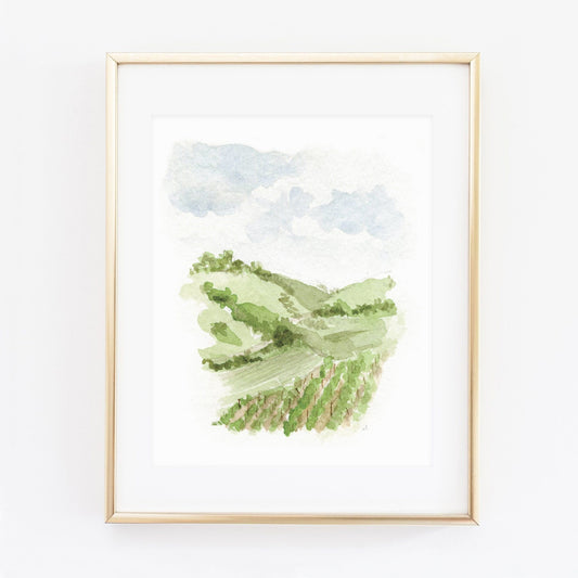 vineyard art print - emily lex studio