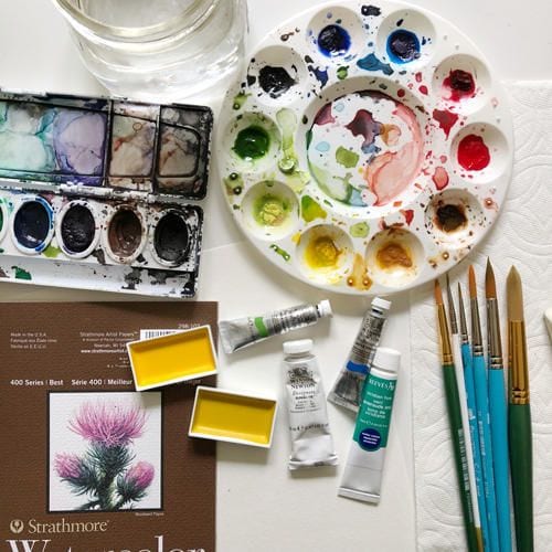 Simplified Watercolor Online Class - emily lex studio